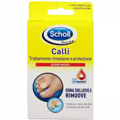 CEROTTO CALLIFUGO TRATTAMENTO RIMOZIONE/PROTEZIONE CALLI 4 CEROTTI IDROREPELLENTI + 4 DISCHETTI CALLIFUGHI