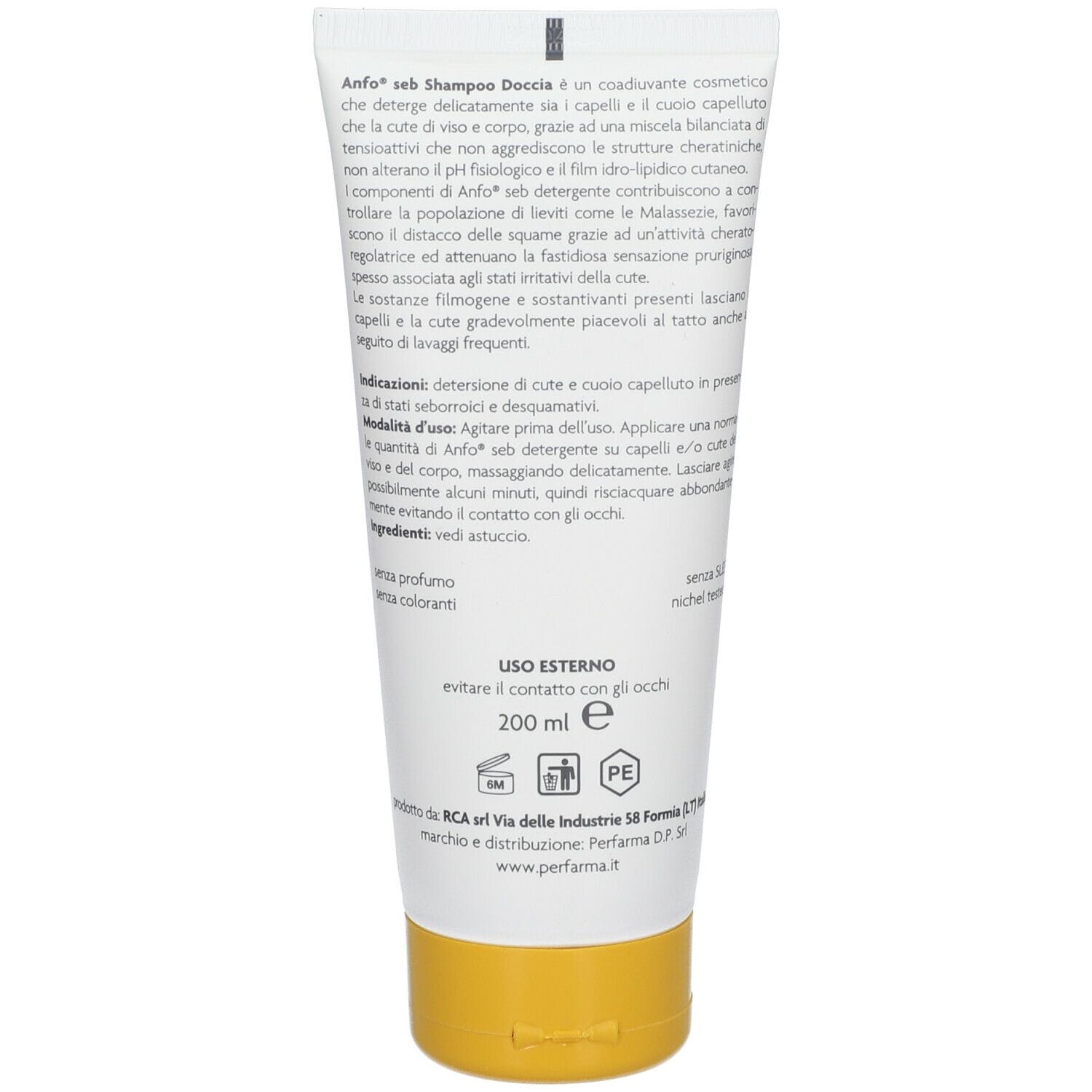 ANFO SEB SHAMPOO DOCCIA DETERGENTE 200 ML