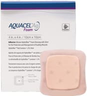MEDICAZIONE STERILE IN SCHIUMA DI POLIURETANO IDROCELLULARE AQUACEL AG FOAM ADESIVA ASSORBENTE 10X10 CM 10 PEZZI