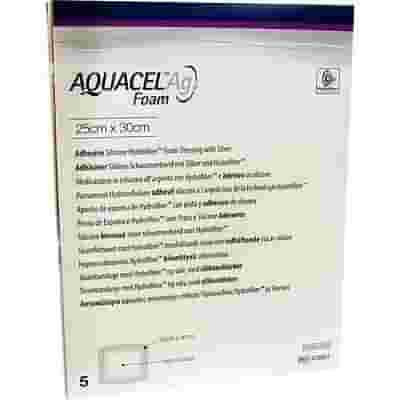MEDICAZIONE STERILE IN SCHIUMA DI POLIURETANO IDROCELLULARE AQUACEL AG FOAM ADESIVA 25X30 CM 5 PEZZI