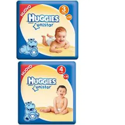 PANNOLINO HUGGIES UNISTAR MIDI 3 4/9 KG 20 PEZZI PANNOLINO HUGGIES UNISTAR MIDI 3 4/9 KG 20 PEZZI