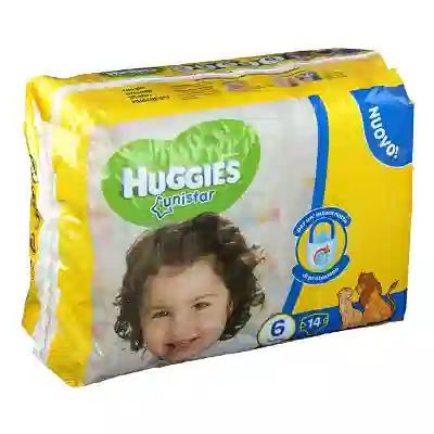 PANNOLINO HUGGIES UNISTAR EXTRALARGE 6 15/30 KG 14 PEZZI