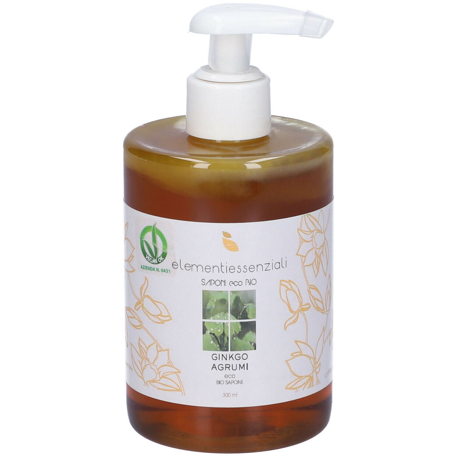 Elementiessenziali Sapone Eco Bio Gingko Agrumi 300 Ml