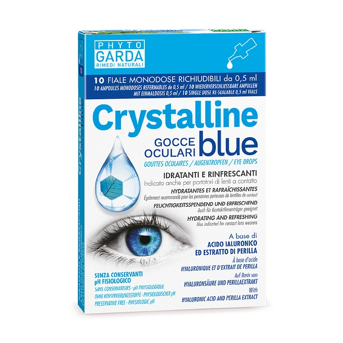 Crystalline Blue Gocce Oculari Monodose 10 Fiale 0,5 Ml