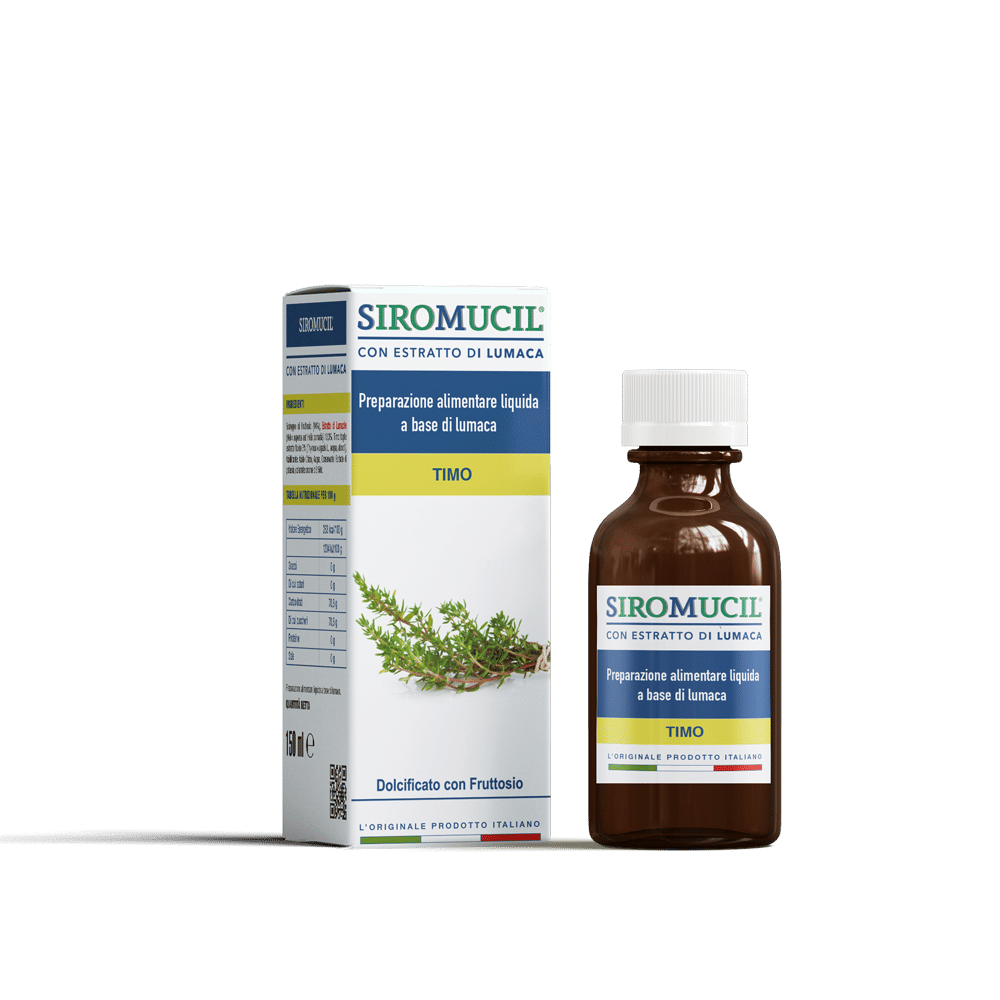 SIROMUCIL PREPARATO ALIMENTARE CON ESTRATTO DI LUMACA AL TIMO 150 ML