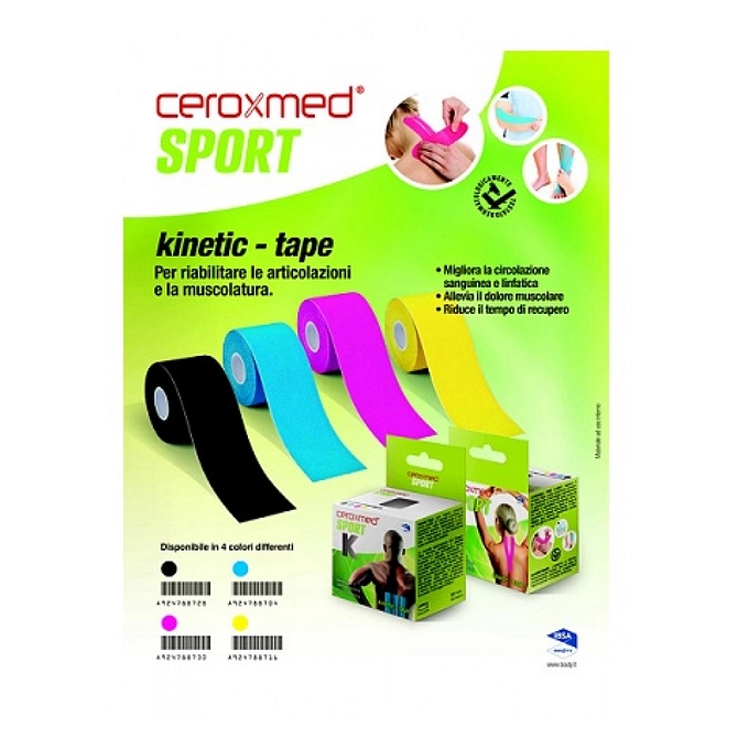 Ceroxmed Sport Kinetic Tape Blu 1 Pezzo