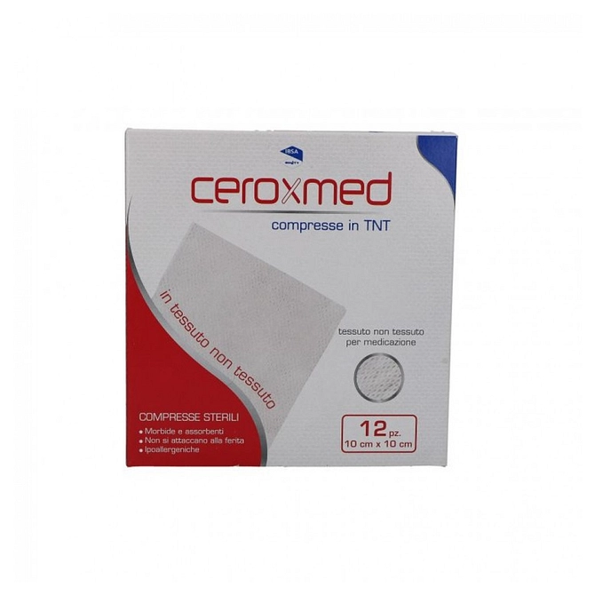 Ceroxmed Garza Compressa In Tessuto Non Tessuto 10 X10 Cm 12 Pezzi