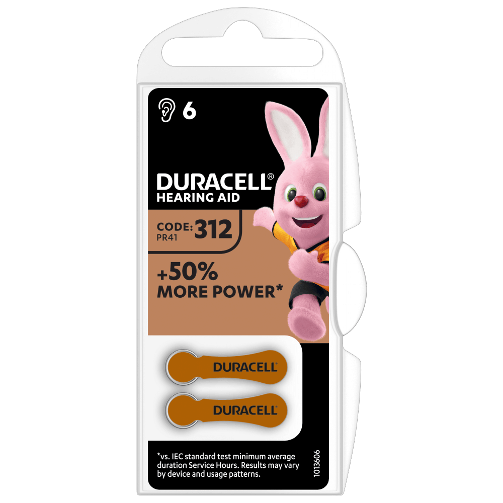 Duracell Easy Tab 312 Marrone Batteria Per Apparecchio Acustico