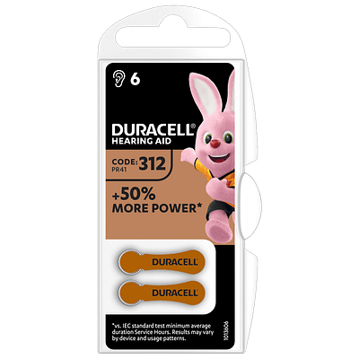 DURACELL EASY TAB 312 MARRONE BATTERIA PER APPARECCHIO ACUSTICO