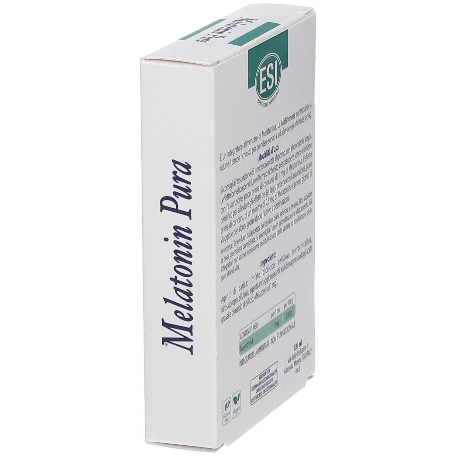 ESI MELATONIN PURA 60 MICROTAVOLETTE SENZA GLUTINE