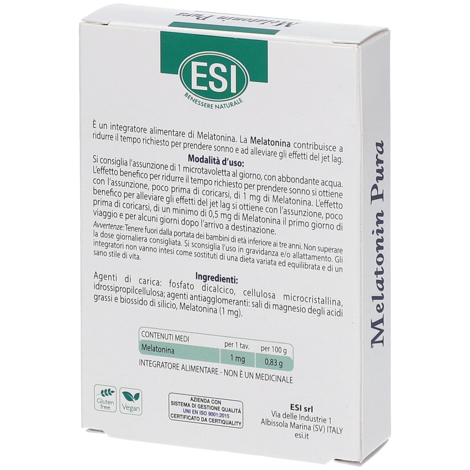 ESI MELATONIN PURA 60 MICROTAVOLETTE