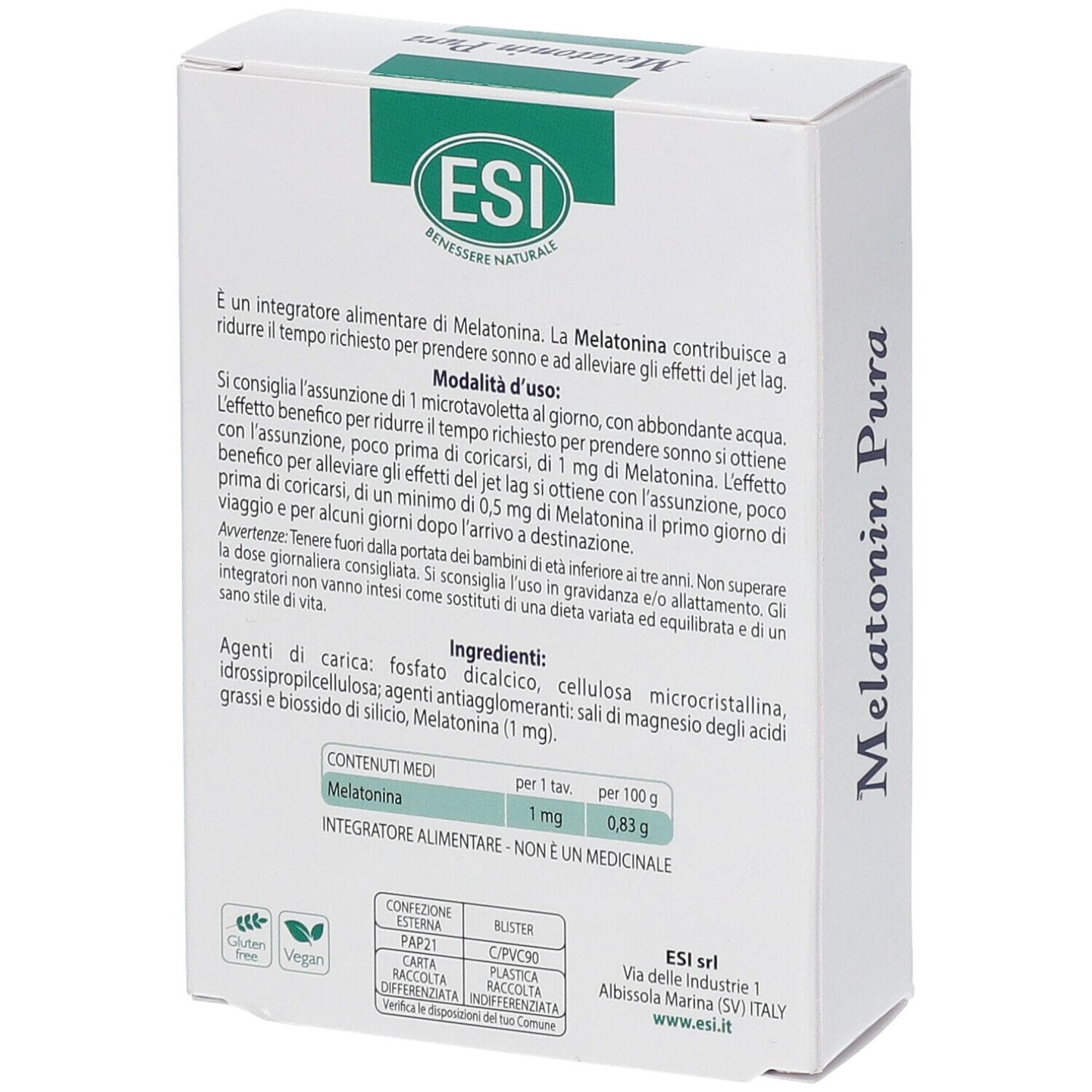 ESI MELATONIN PURA 120 MICROTAVOLETTE