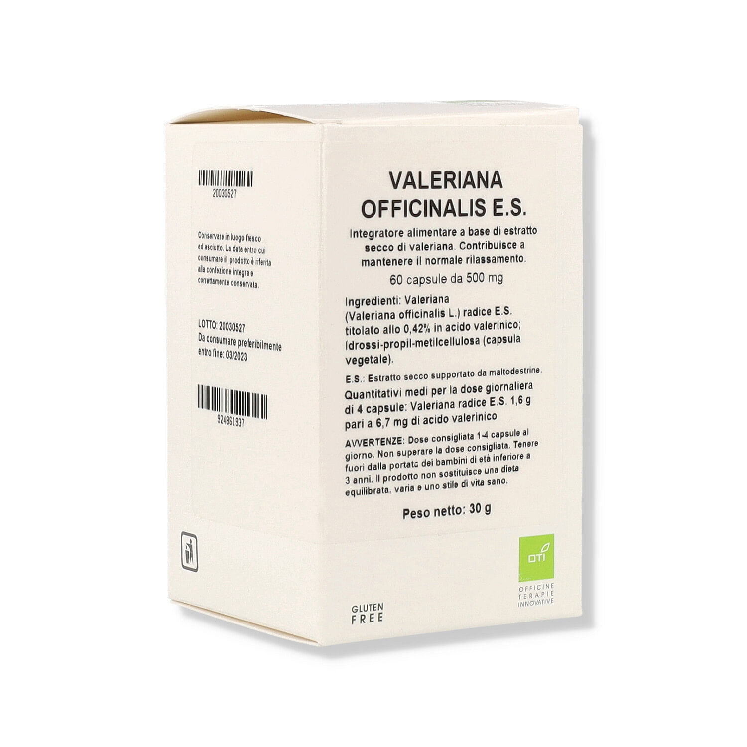 Valeriana Officinalis Estratto Secco 60 Capsule