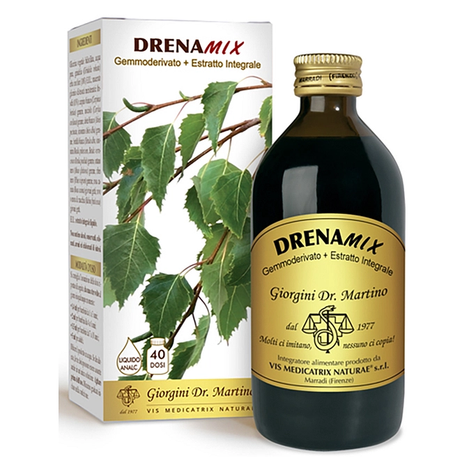 Drenamix Gemmoderivato + Estratto Integrale Senza Alcool 200 Ml 40 Dosi