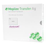 MEDICAZIONE ANTIMICROBICA ASSORBENTE IN SCHIUMA DI POLIURETANO SOTTILE CON STRATO DI CONTATTO MORBIDO PER IL DRENAGGIO DEGLI ESSUDATI MEPILEX TRANSFER AG 10X12,5 CM 5 PEZZI