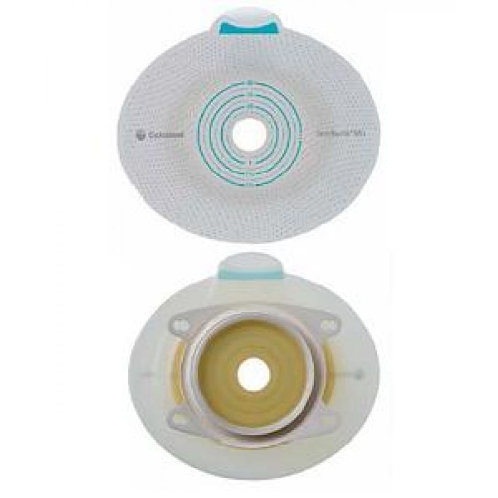 PLACCA PER UROSTOMIA COLOSTOMIA ILEOSTOMIA SENSURA MIO CLICK SISTEMA A DUE PEZZI FLANGIA 60 MM FORO RITAGLIABILE 10-55 MM 5 PEZZI