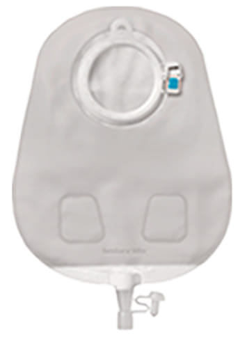 SACCA PER UROSTOMIA SENSURA MIO CLICK SISTEMA A DUE PEZZI MIDI OPACA FLANGIA 50 MM 30 PEZZI