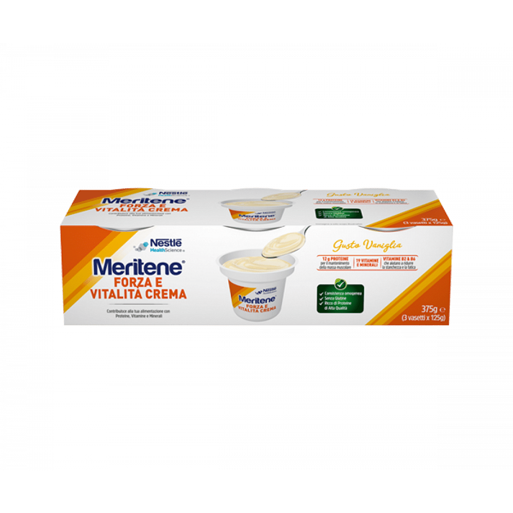 Meritene Crema Vaniglia 3 Vasetti X 125 G