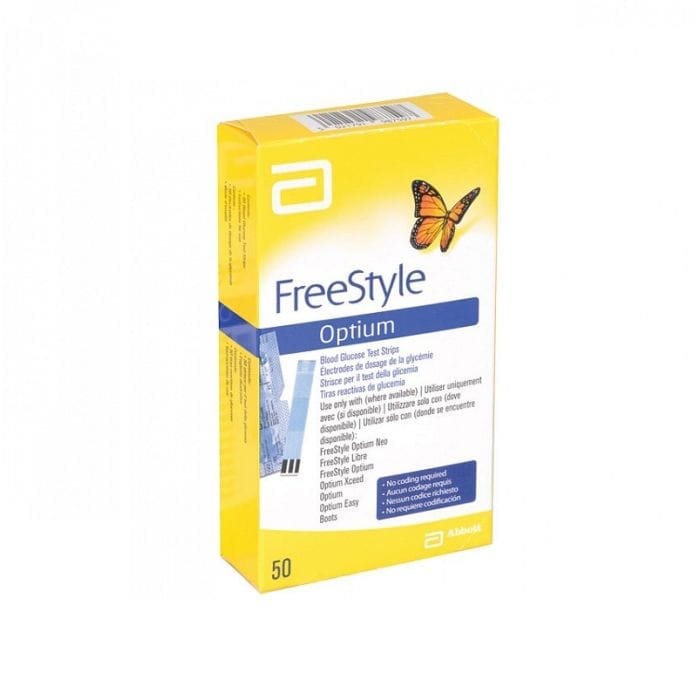 Strisce Misurazione Glicemia Freestyle Optium Test Strips 50 Pezzi Senza Calibrazione