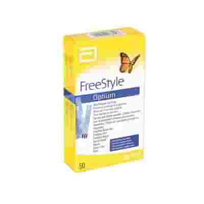 STRISCE MISURAZIONE GLICEMIA FREESTYLE OPTIUM TEST STRIPS 50 PEZZI SENZA CALIBRAZIONE