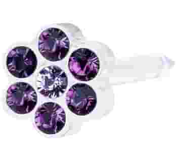 BLOMDAHL FORALOBO MP DAISY 5MM AMETHYST/LIGHT AMETHYST