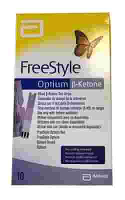 STRISCE MISURAZIONE CHETONEMIA OPTIUM BETA KETONE 10 PEZZI