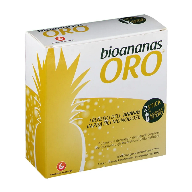 Bioananas Oro Integratore A Base Di Succo Di Ananas Con Bromelina 30 Stick Monodose