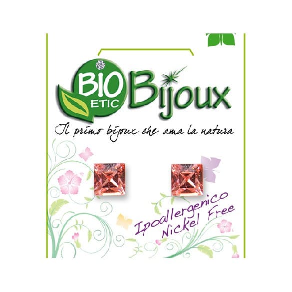 ORECCHINO CARRE' 6MM ROSE GOLD