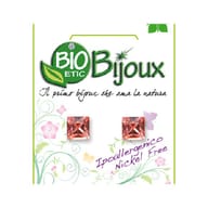 ORECCHINO CARRE' 6MM ROSE GOLD