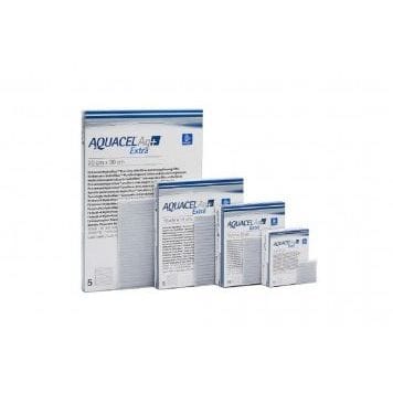 Medicazione In Hydrofiber E Ioni Argento Intessuta In Lyocell Aquacel Ag + Extra 15 X15 Cm 5 Pezzi
