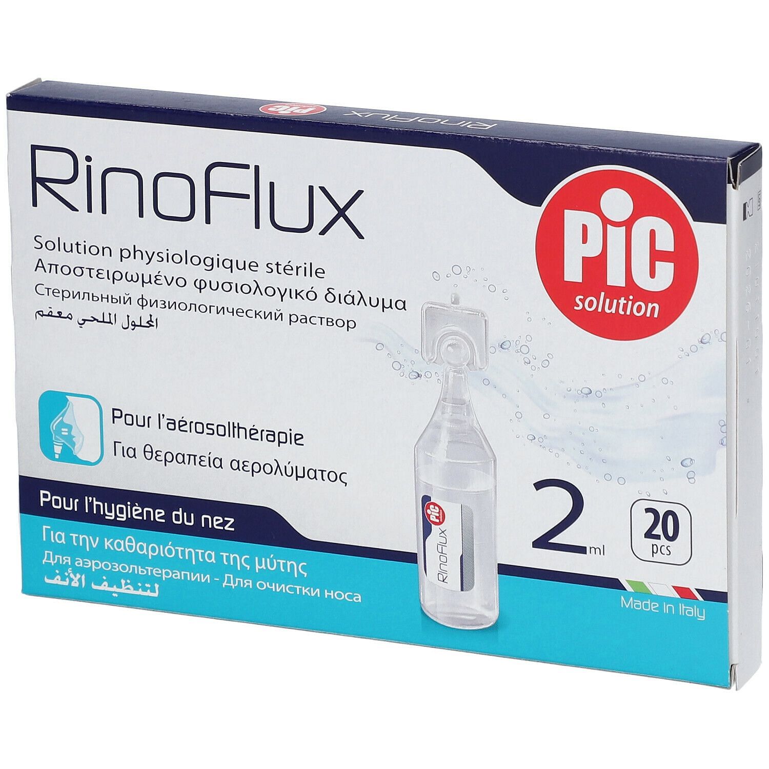 Rinoflux Soluzione Fisiologica 20 Fiale 2 Ml