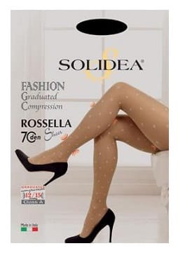 ROSSELLA 70 SHEER COLLANT FANTASIA NERO 4XL