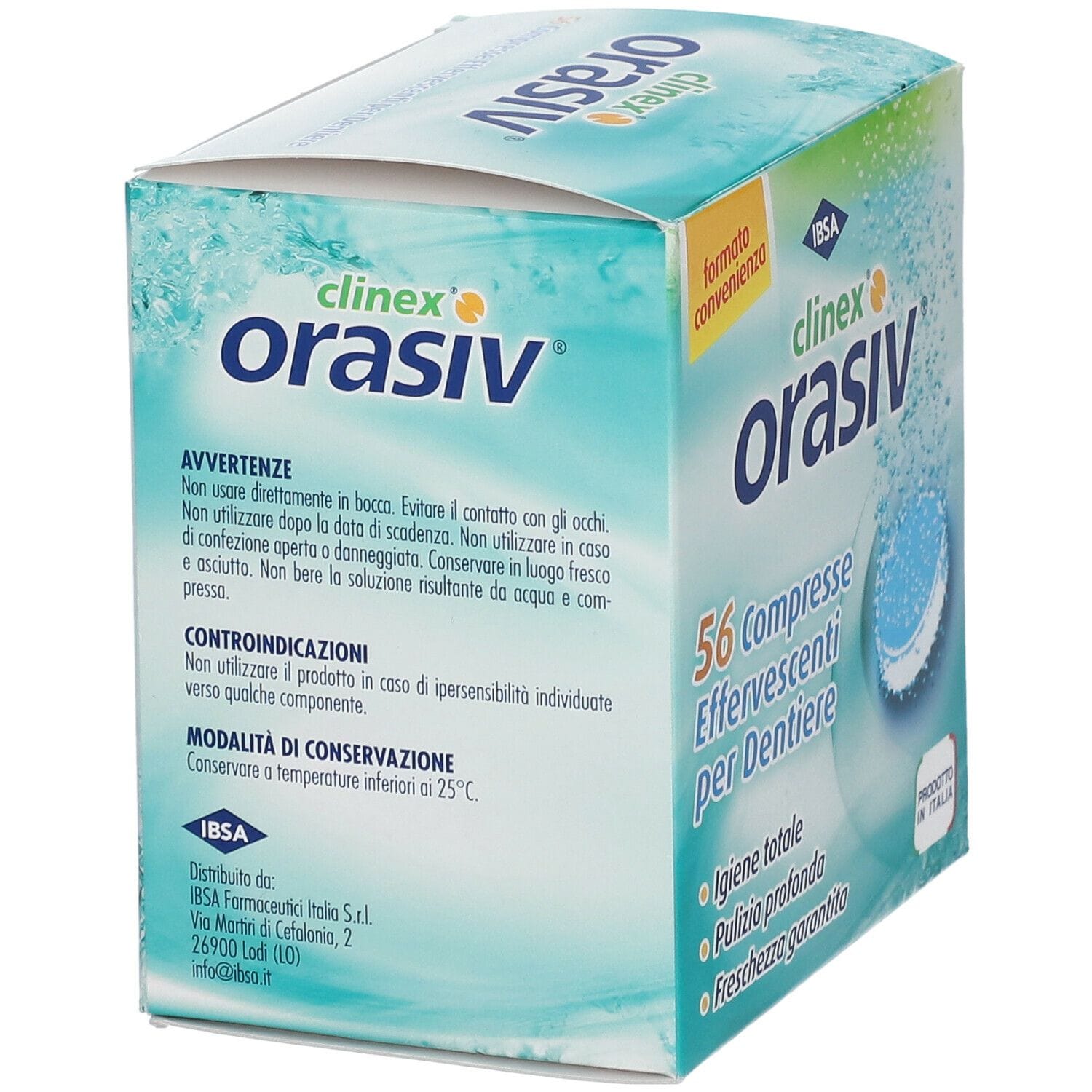 ORASIV CLINEX 56 COMPRESSE EFFERVESCENTI