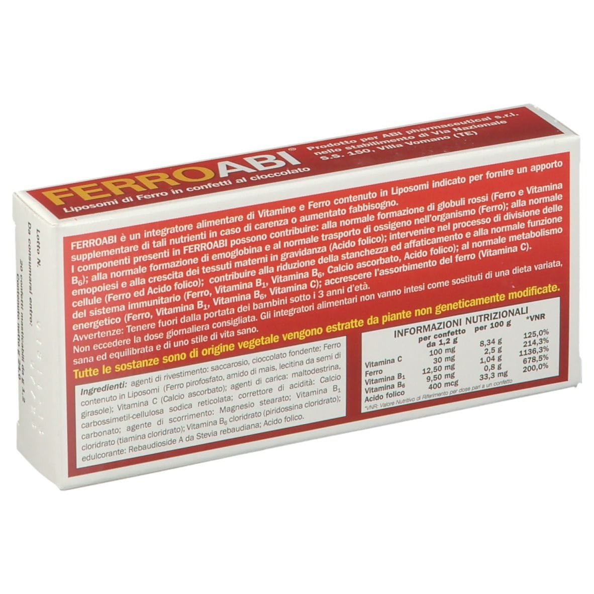 FERROABI 20 CONFETTI OROSOLUBILI AL CIOCCOLATO BLISTER 30 G