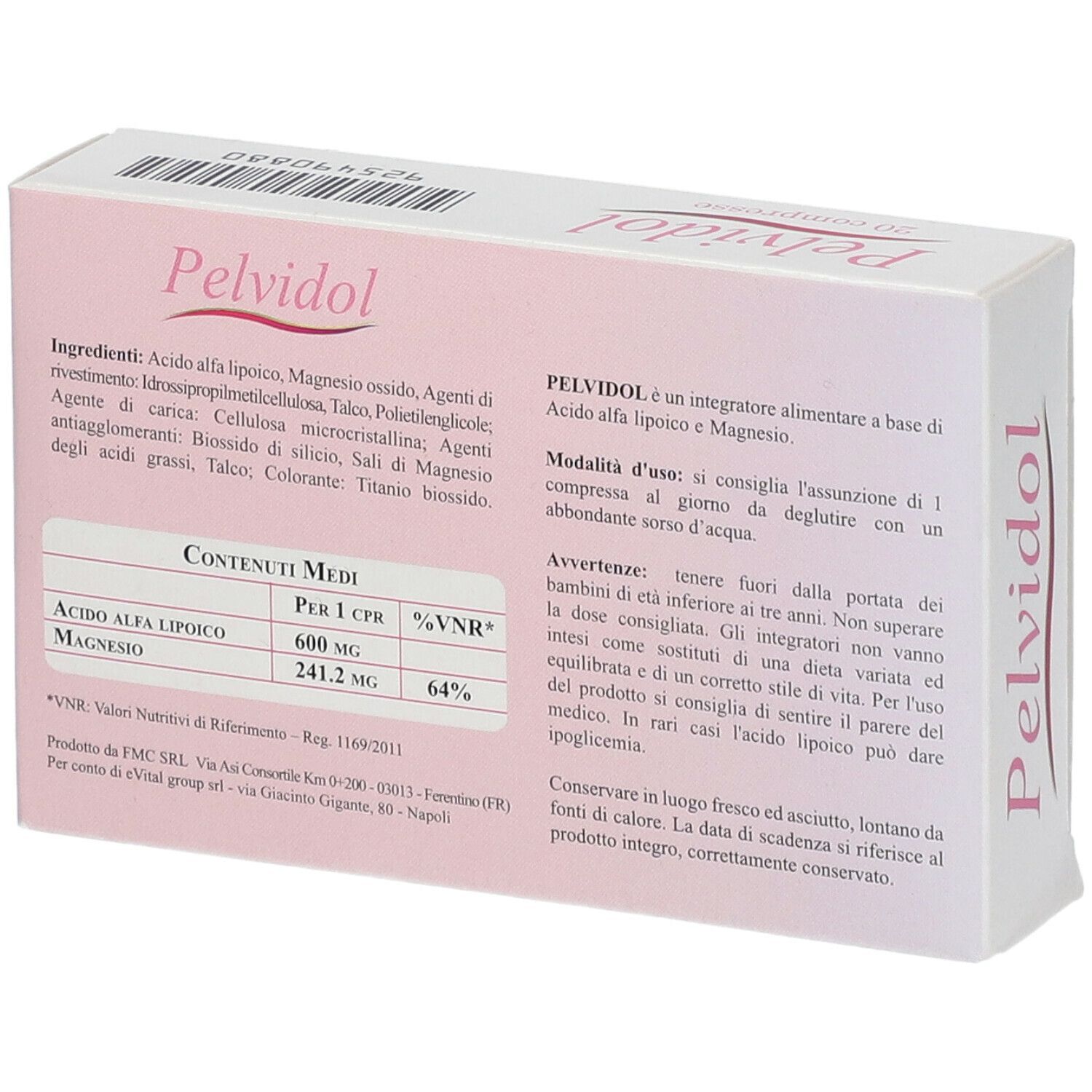 PELVIDOL 20 COMPRESSE