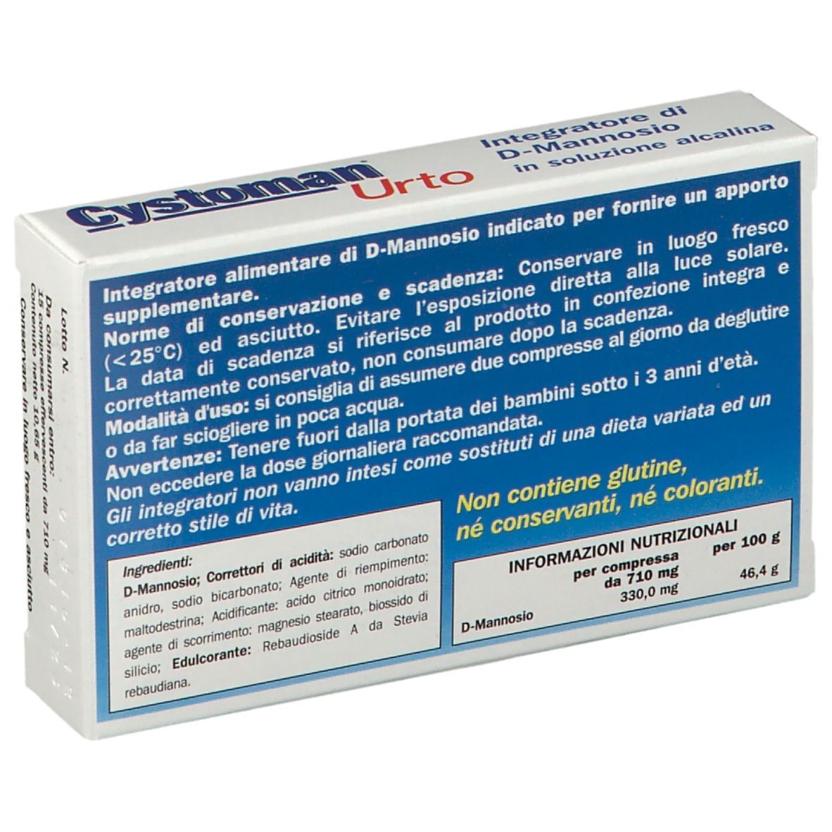 CYSTOMAN URTO 15 COMPRESSE EFFERVESCENTI