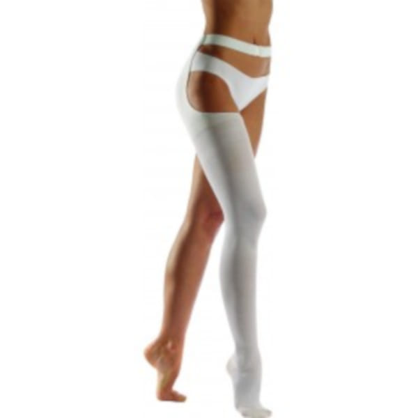 Dualsan Monocollant Antitrombo In Cotone Ambidestro Compressione Elastica Decrescente Senza Tassello Bianco Unisex 4