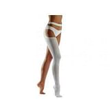 DUALSAN MONOCOLLANT ANTITROMBO IN COTONE AMBIDESTRO COMPRESSIONE ELASTICA DECRESCENTE CON TASSELLO INGUINALE BIANCO UNISEX 3