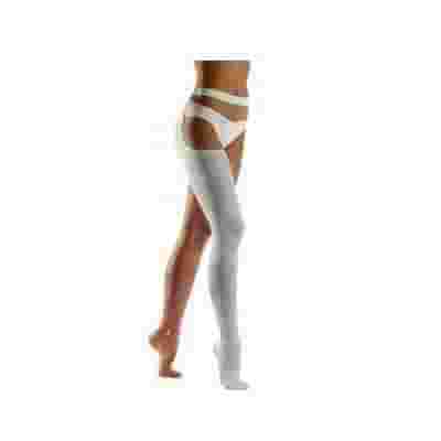 DUALSAN MONOCOLLANT ANTITROMBO IN COTONE AMBIDESTRO COMPRESSIONE ELASTICA DECRESCENTE CON TASSELLO INGUINALE BIANCO UNISEX 3