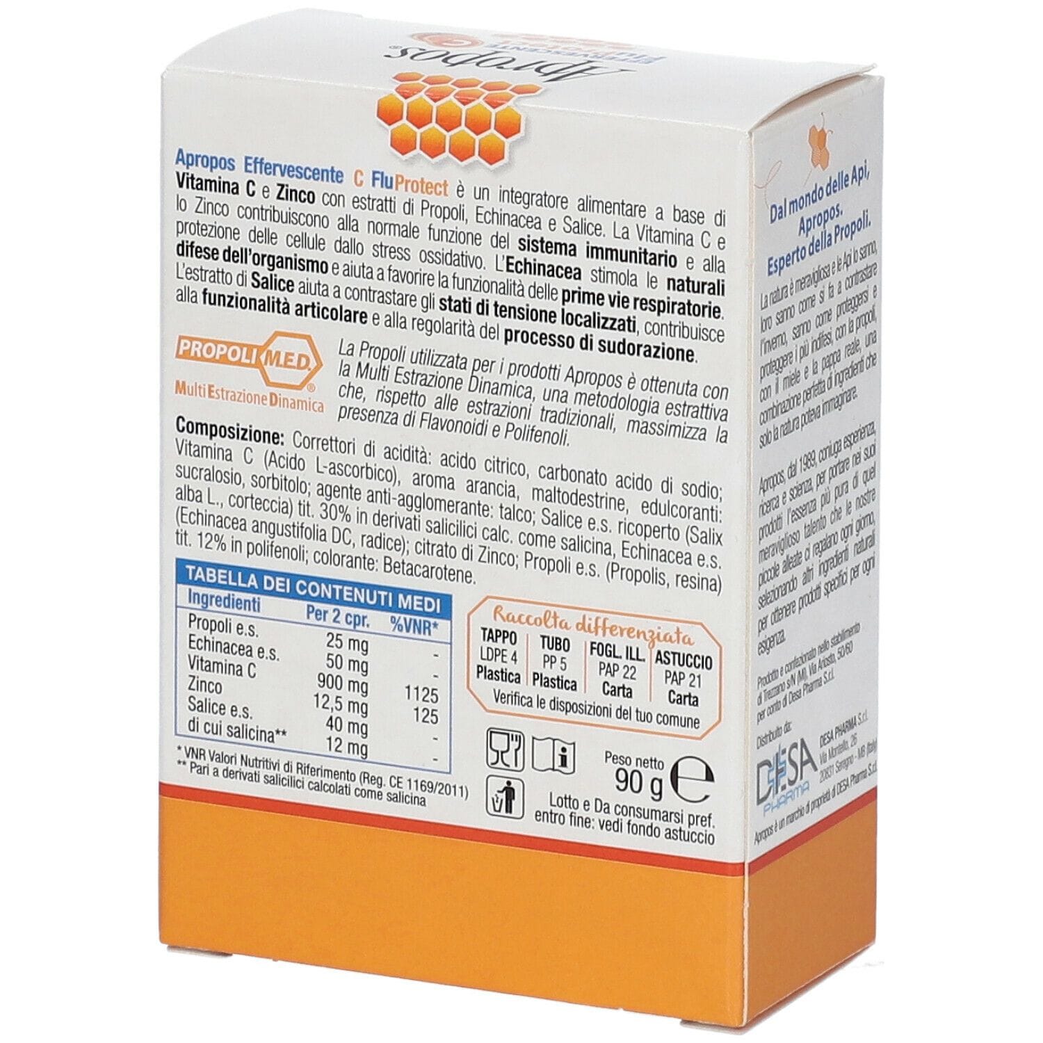 APROPOS FLUPROTECT EFFERVESCENTE C 20 COMPRESSE