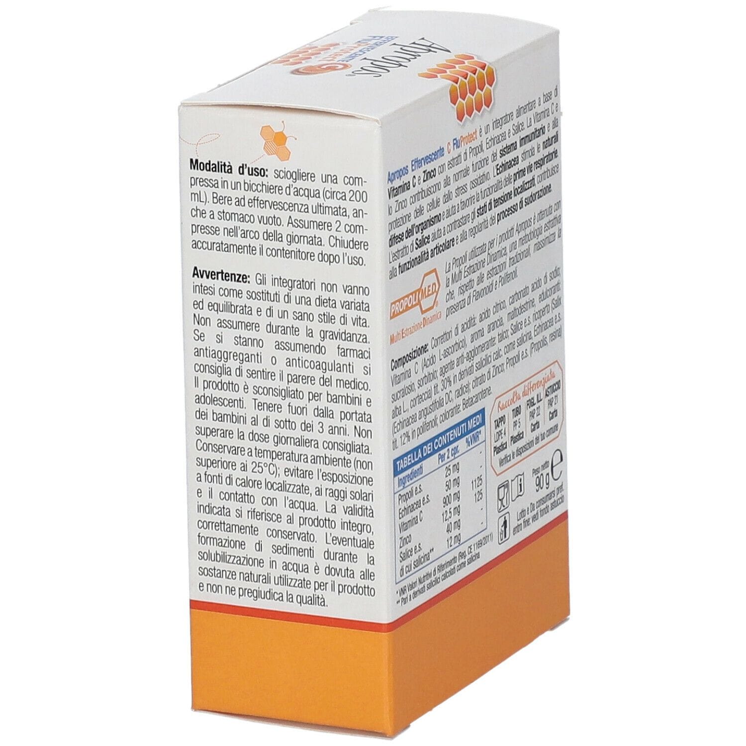 APROPOS FLUPROTECT EFFERVESCENTE C 20 COMPRESSE