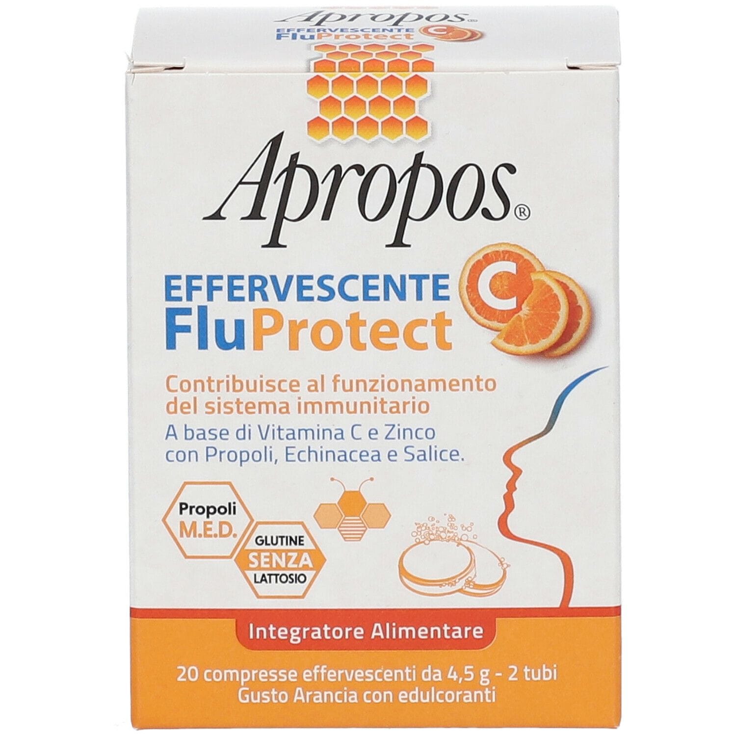APROPOS FLUPROTECT EFFERVESCENTE C 20 COMPRESSE