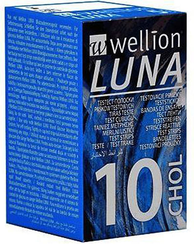 Wellion Luna 10 Strips Strisce Per Misurazione Colesterolo