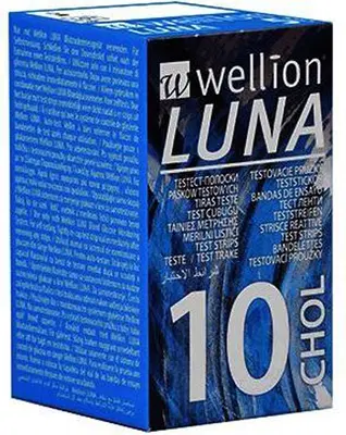 WELLION LUNA 10 STRIPS STRISCE PER MISURAZIONE COLESTEROLO WELLION LUNA 10 STRIPS STRISCE PER MISURAZIONE COLESTEROLO