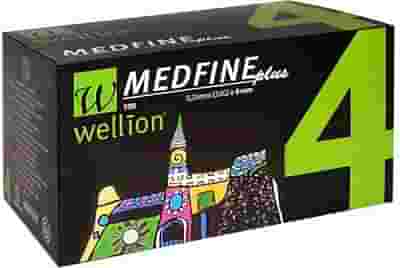 AGO PER PENNA DA INSULINA WELLION MEDFINE PLUS 4 32 GAUGE LUNGHEZZA 4 MM 100 PEZZI