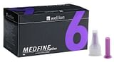 AGO PER PENNA DA INSULINA WELLION MEDFINE PLUS 6 31 GAUGE LUNGHEZZA 6 MM 100 PEZZI