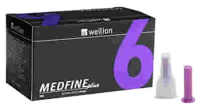 AGO PER PENNA DA INSULINA WELLION MEDFINE PLUS 6 31 GAUGE LUNGHEZZA 6 MM 100 PEZZI