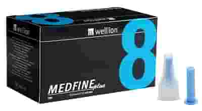 AGO PER PENNA DA INSULINA WELLION MEDFINE PLUS 8 31 GAUGE LUNGHEZZA 8 MM 100 PEZZI