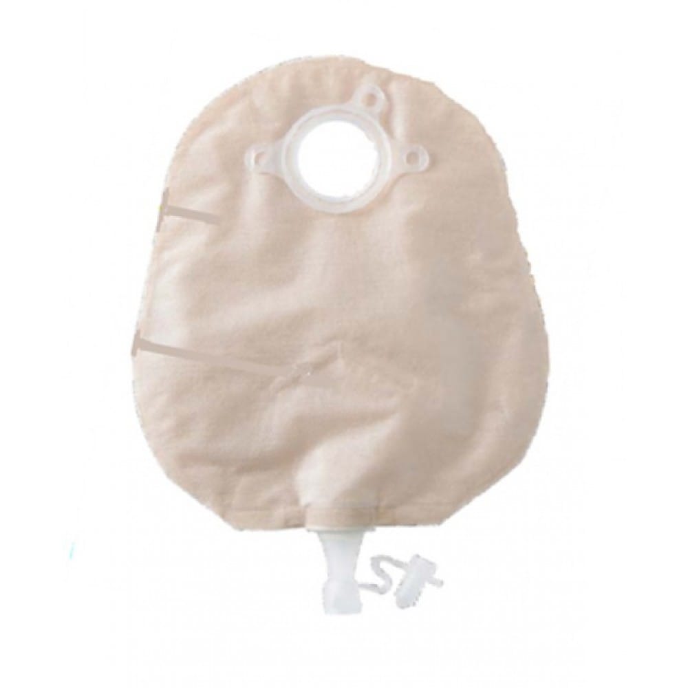 Sacca Urostomia Natura+ Con Flangia E Tubo Di Scarico Soft Tap Trasparente Con Telino Di Rivestimento Lato Cute Tubi Raccordo 45 Mm 10 Pezzi