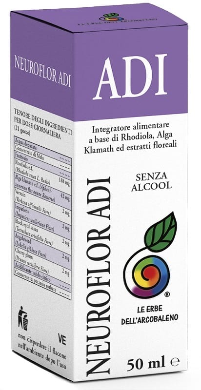LINEA LE ERBE DELL'ARCOBALENO NEUROFLOR ADI GOCCE 50ML